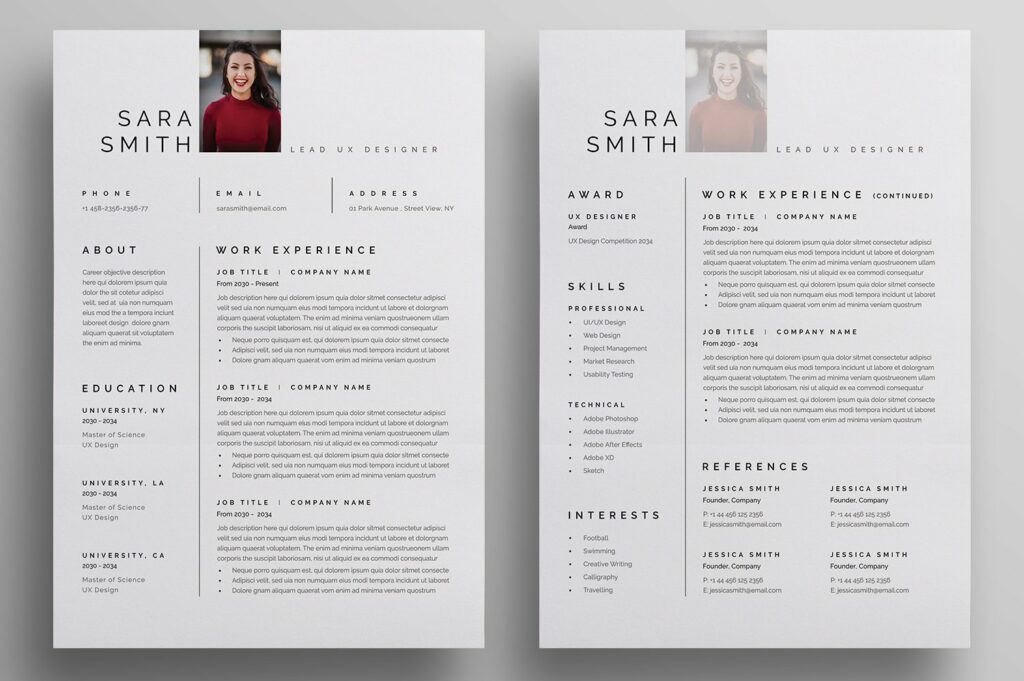 UI UX Designer Resume/CV – MasterBundles
