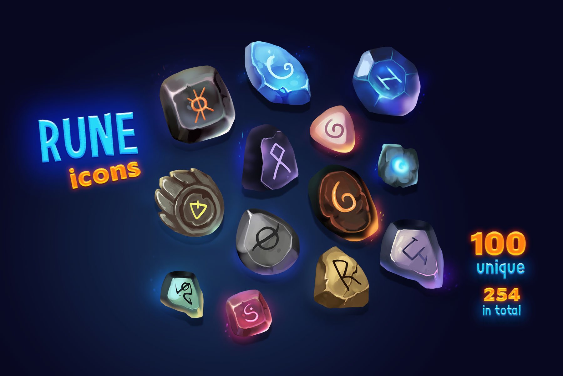 Fantasy Rune Icons cover image.