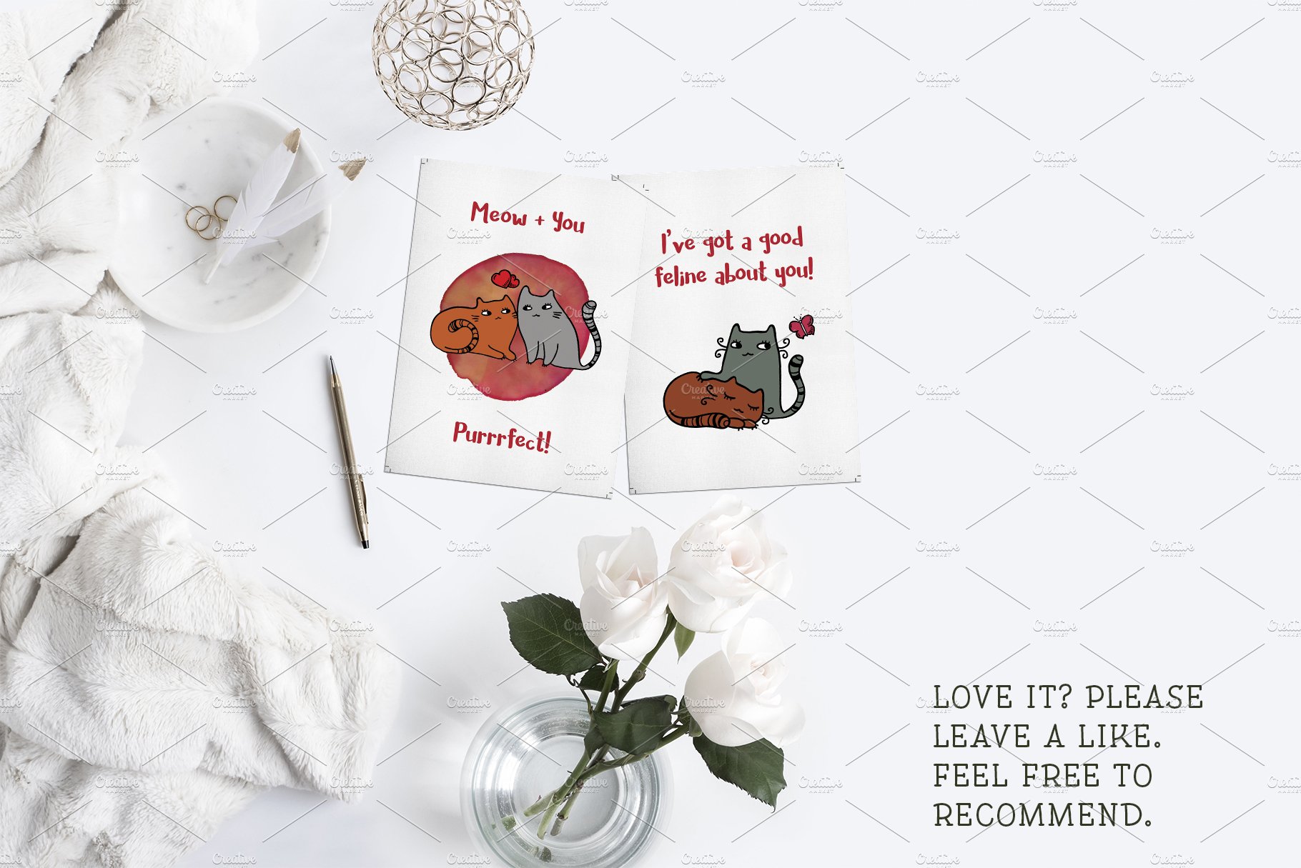 3 Valentine's Greeting Cards preview image.