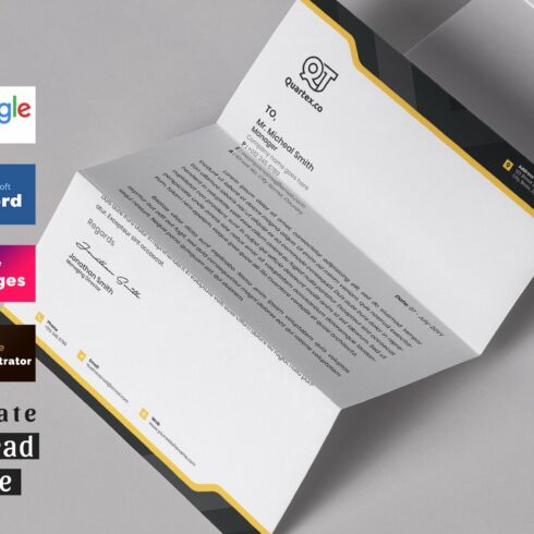 Letterhead Ms Word Google Docs Pages cover image.