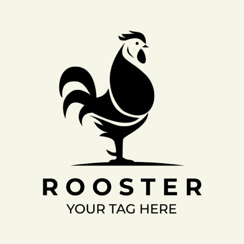 rooster logo illustration black cover image.