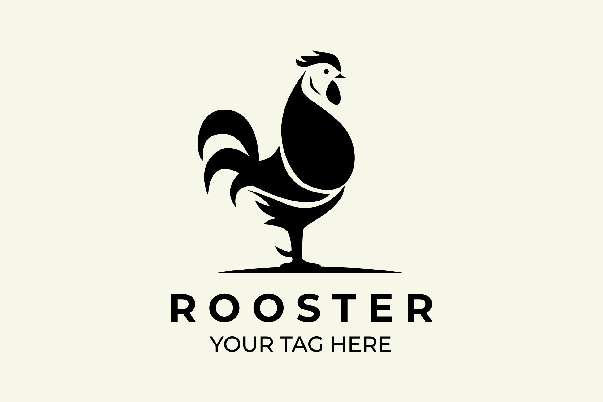 rooster logo illustration black cover image.