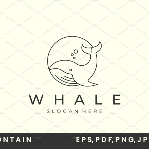 linear and emblem whale style logo cover image.