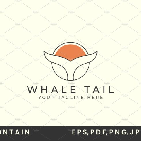 whale tail linear and emblem logo cover image.