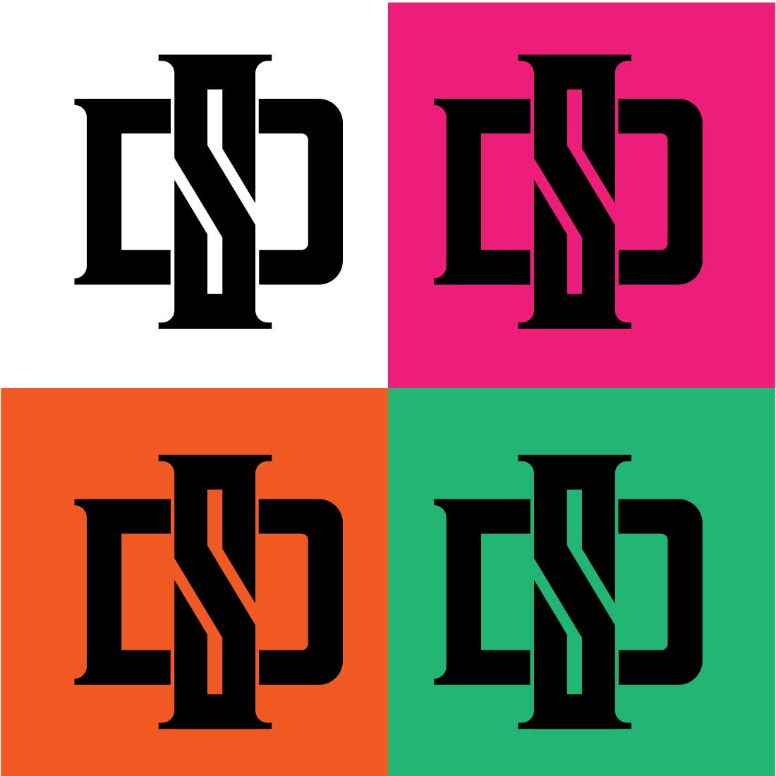 SD initial monogram Letter Logo Design preview image.