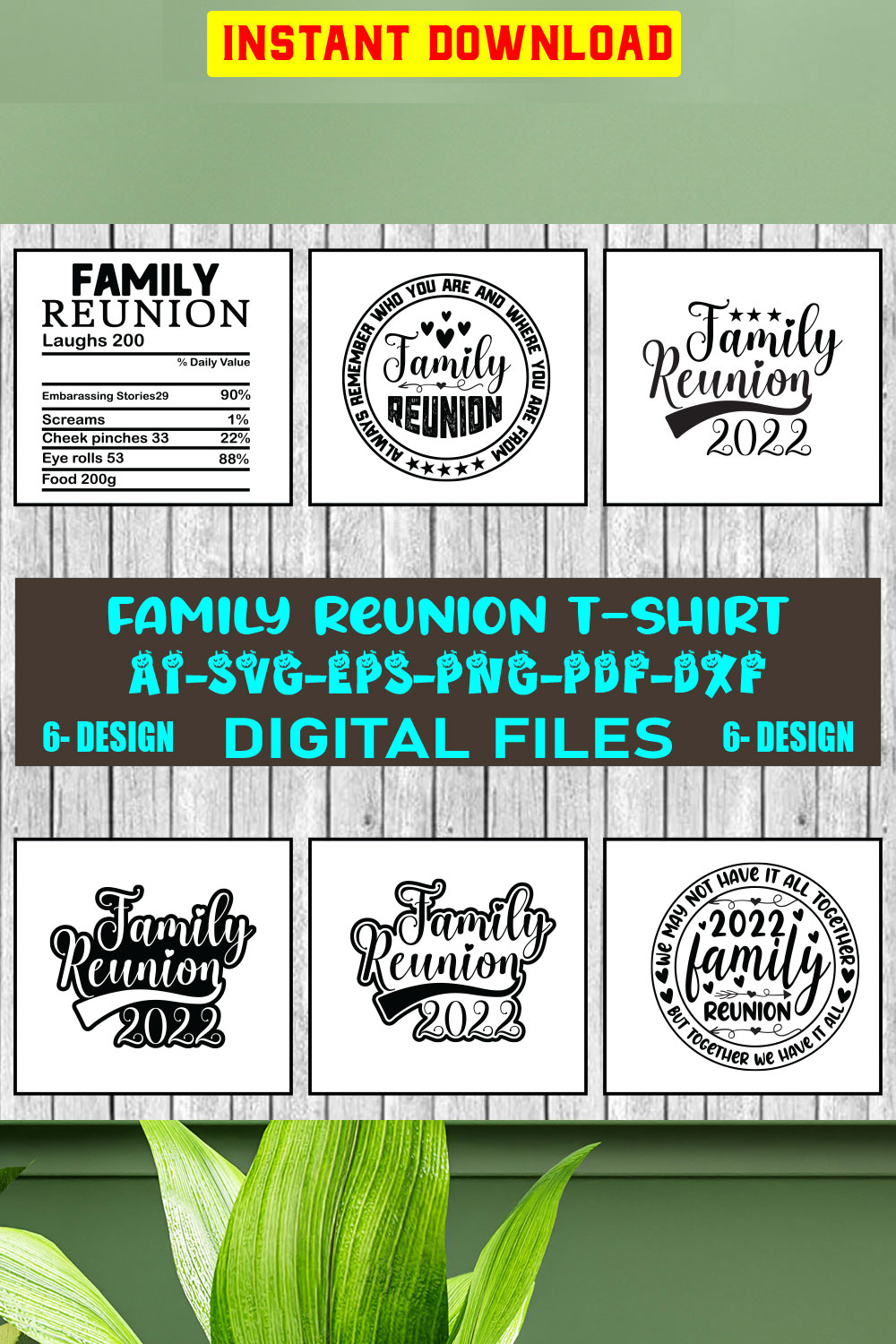 Family Reunion T-shirt Design Bundle Vol-3 pinterest preview image.