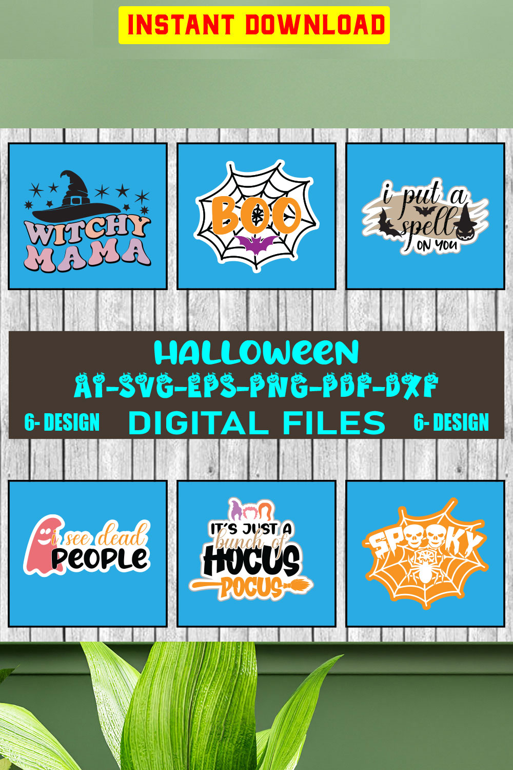 Halloween SVG Design Bundle Vol-33 pinterest preview image.