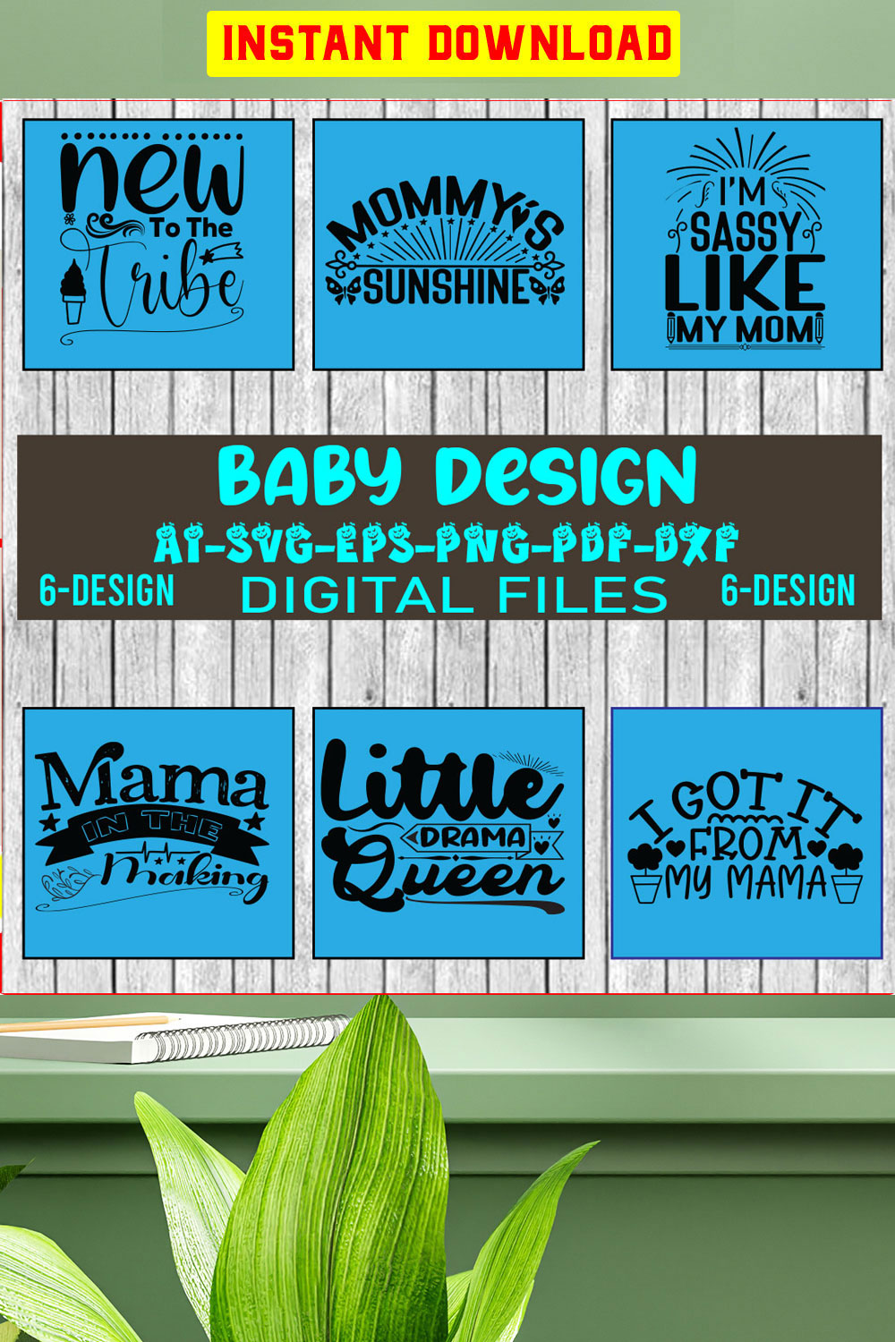 Baby SVG Bundle, Baby Shower SVG, Baby Quote Bundle, Cute Baby Saying svg, Funny Baby svg, Baby Girl, Baby Boy, Cut File, Vol-03 pinterest preview image.