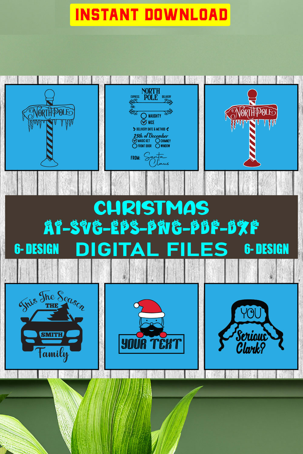 Christmas SVG Bundle Merry Christmas Svg Christmas Svg Christmas Ornaments svg Winter Svg Funny Christmas Bundle svg Vol-17 pinterest preview image.