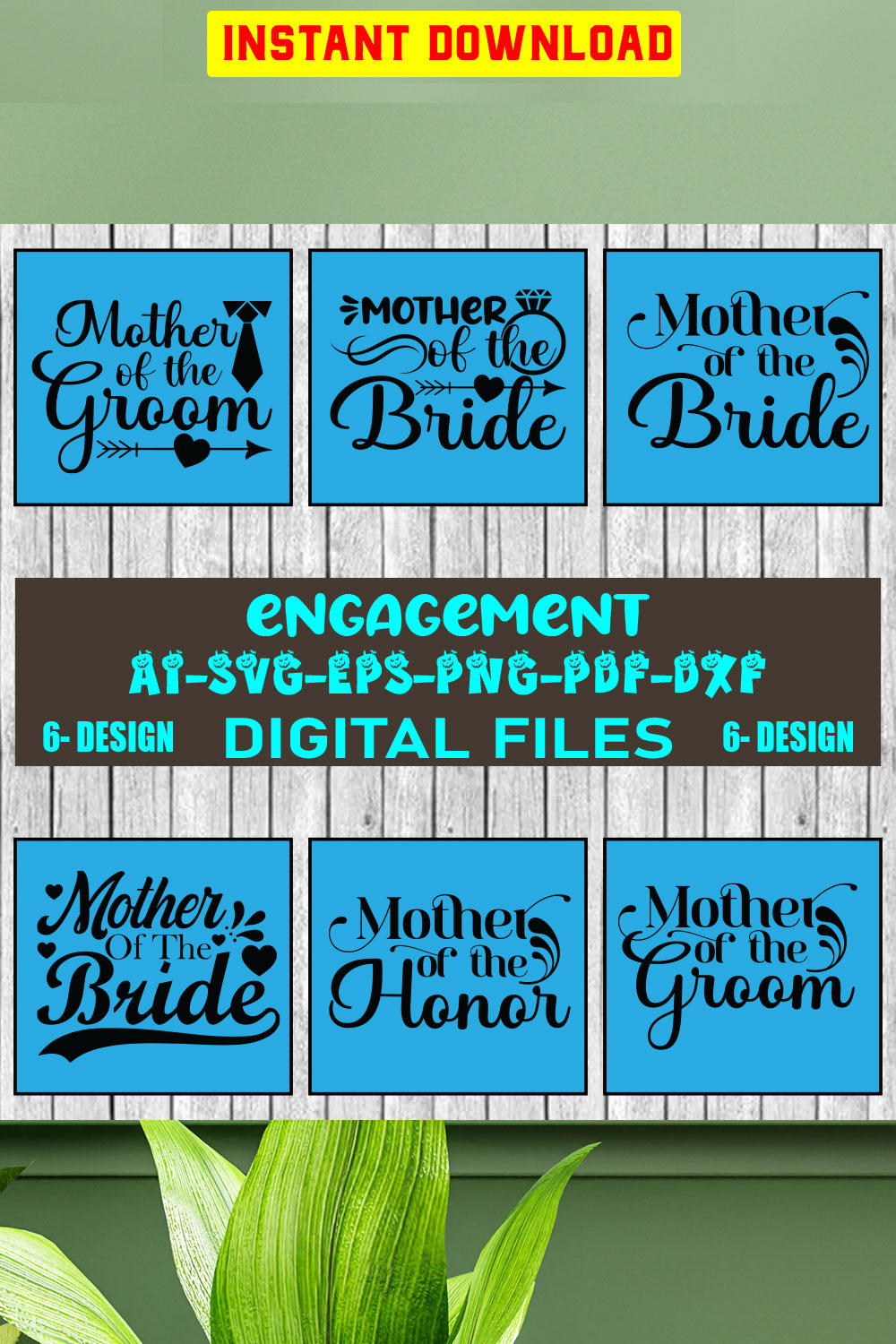 Engagement SVG Design Bundle Vol-09 pinterest preview image.