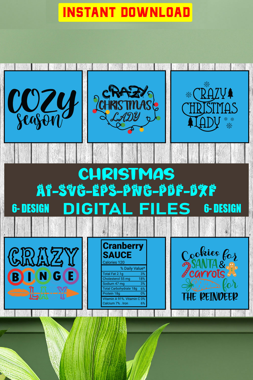 Christmas SVG Bundle Merry Christmas Svg Christmas Svg Christmas Ornaments svg Winter Svg Funny Christmas Bundle svg Vol-12 pinterest preview image.