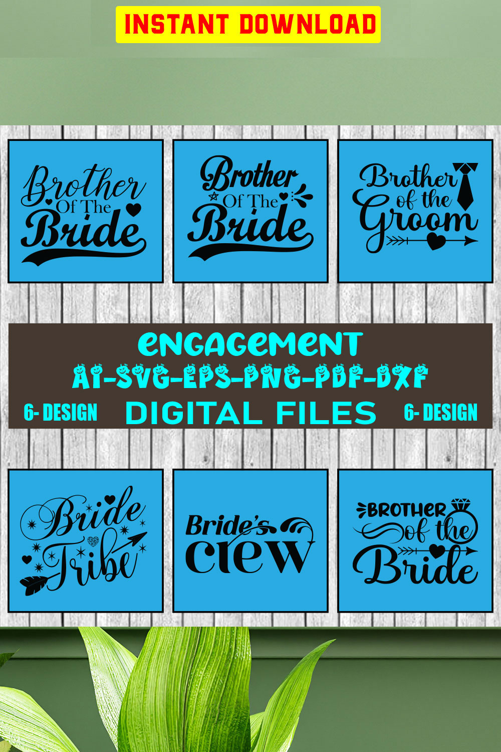 Engagement SVG Design Bundle Vol-03 pinterest preview image.