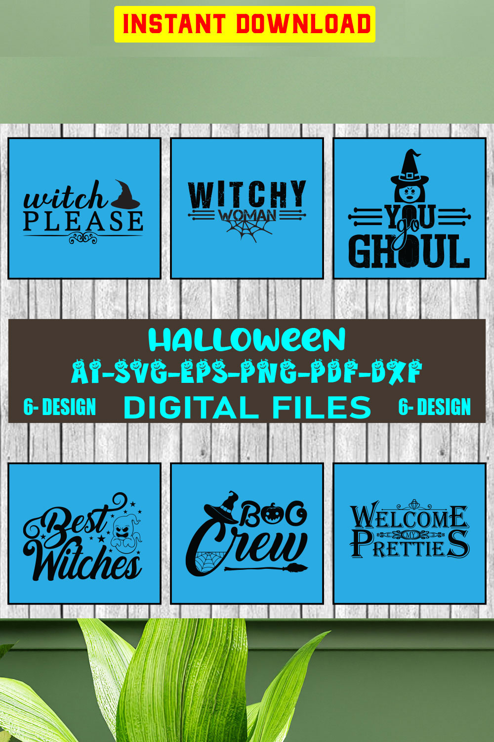 Halloween SVG Design Bundle Vol-21 pinterest preview image.