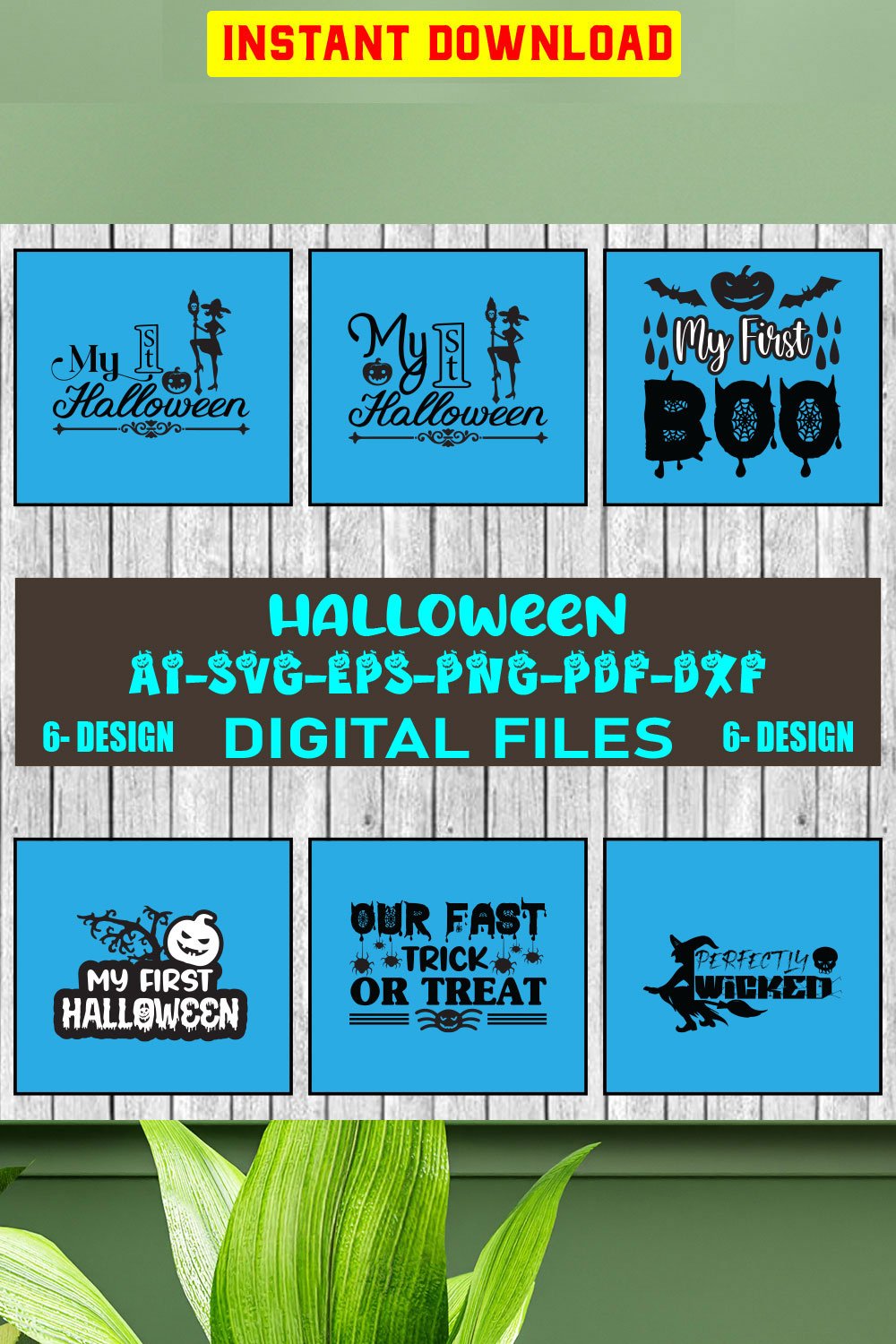 Halloween SVG Design Bundle Vol-05 pinterest preview image.