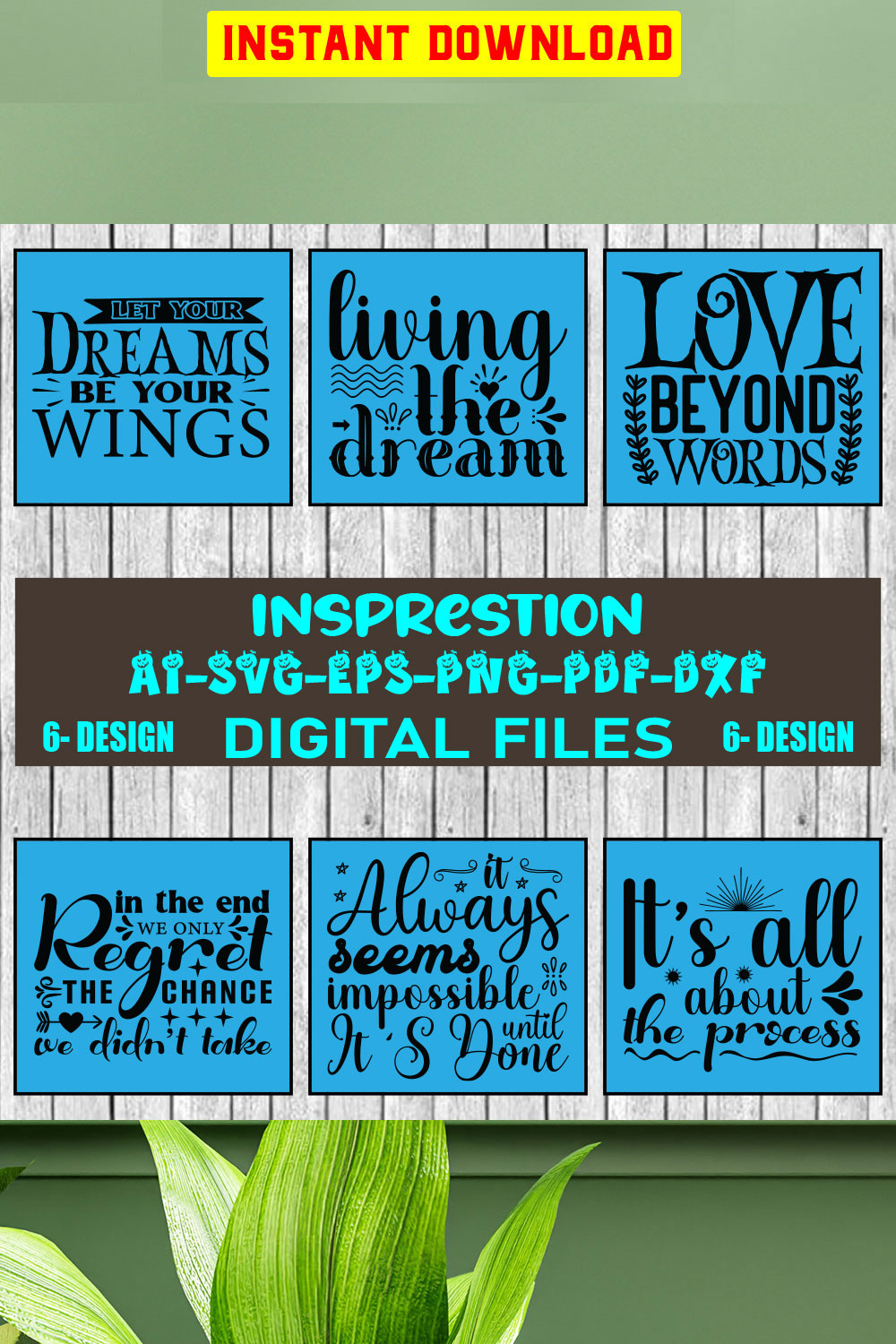 Insprestion Bundle SVG Files Vol-03 pinterest preview image.