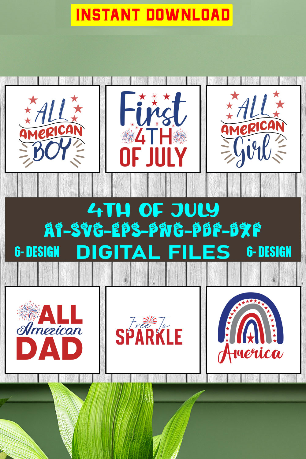 4th of july svg bundle, Fourth Of July Svg, 4th Of July Svg, America Svg, Vol-01 pinterest preview image.