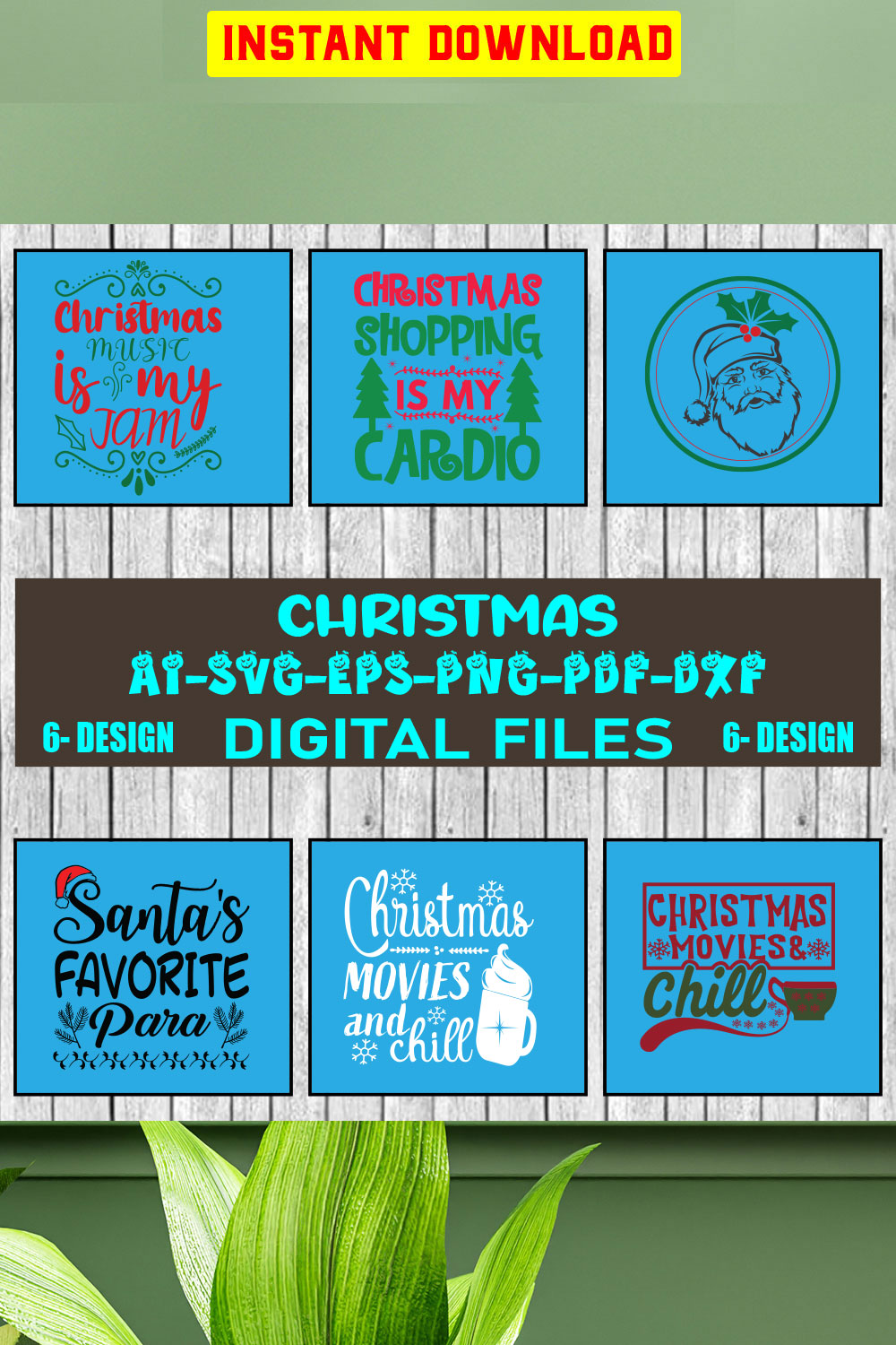 Christmas SVG Bundle Merry Christmas Svg Christmas Svg Christmas Ornaments svg Winter Svg Funny Christmas Bundle svg Vol-06 pinterest preview image.