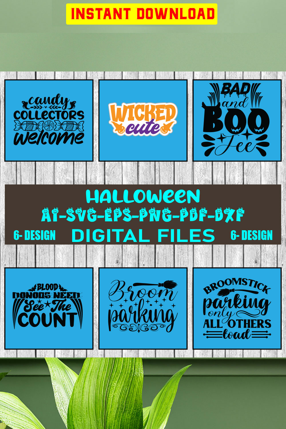 Halloween SVG Design Bundle Vol-35 pinterest preview image.