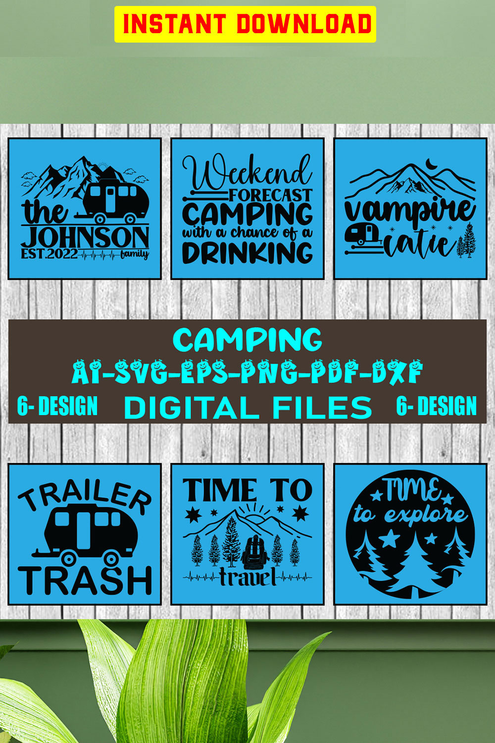 Camping SVG Bundle, Camping Crew SVG, Camp Life SVG, Funny Camping Svg, Campfire Svg, Camping Gnomes Svg, Happy Camper Svg, Love Camp Svg Vol-04 pinterest preview image.