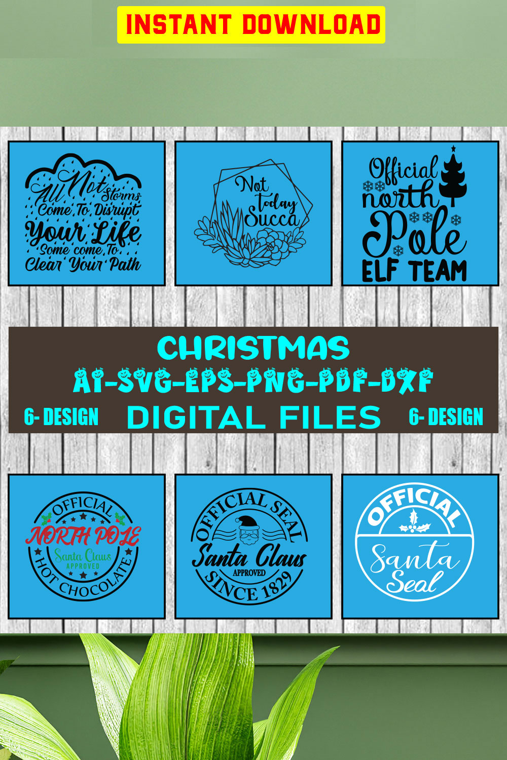 Christmas SVG Design Bundle Vol-88 pinterest preview image.