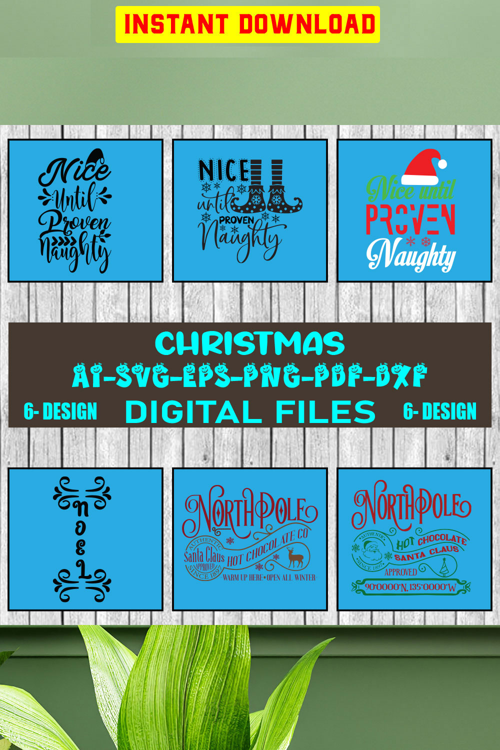 Christmas SVG Design Bundle Vol-84 pinterest preview image.