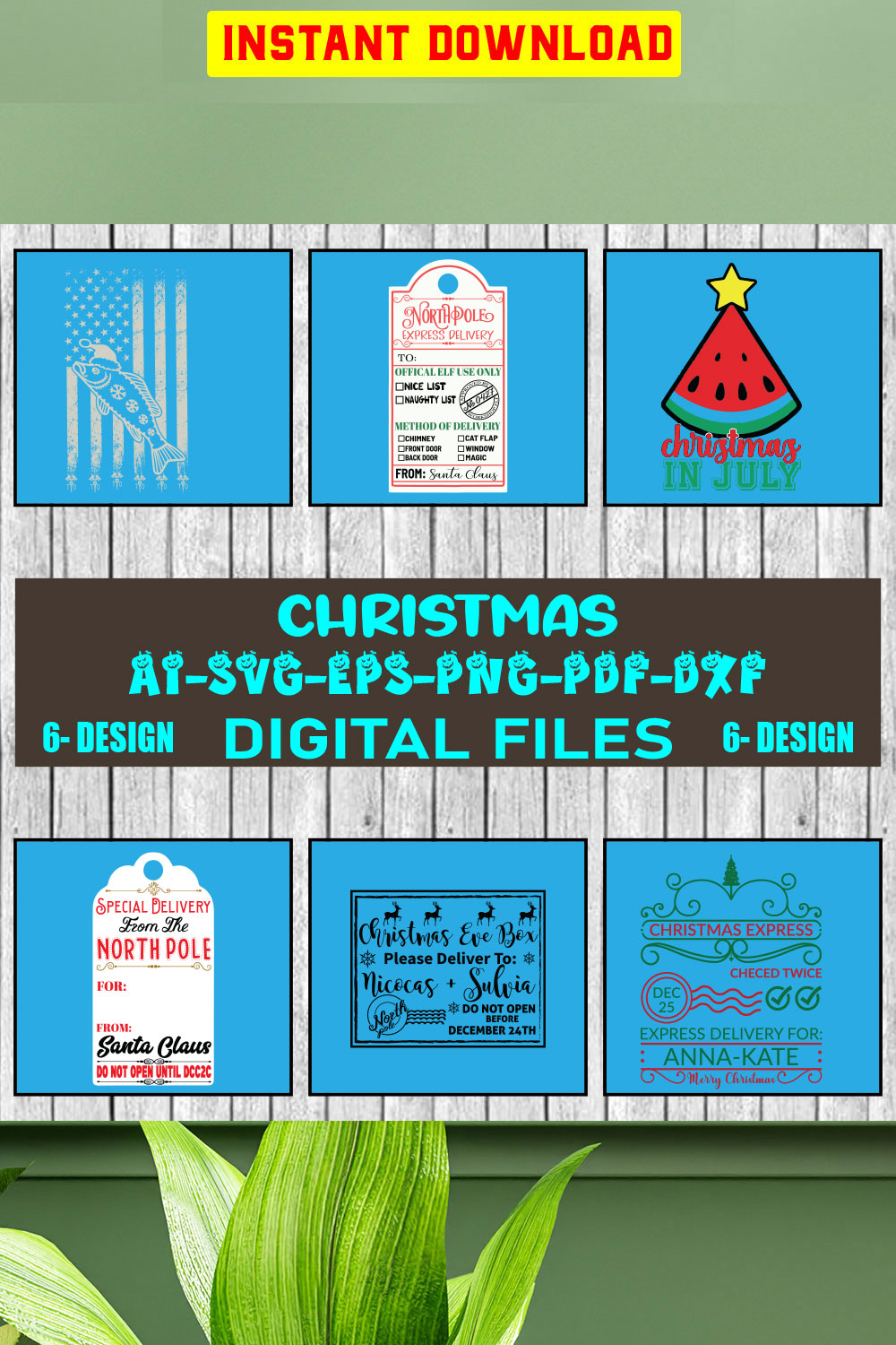 Christmas SVG Bundle Merry Christmas Svg Christmas Svg Christmas Ornaments svg Winter Svg Funny Christmas Bundle svg Vol-04 pinterest preview image.