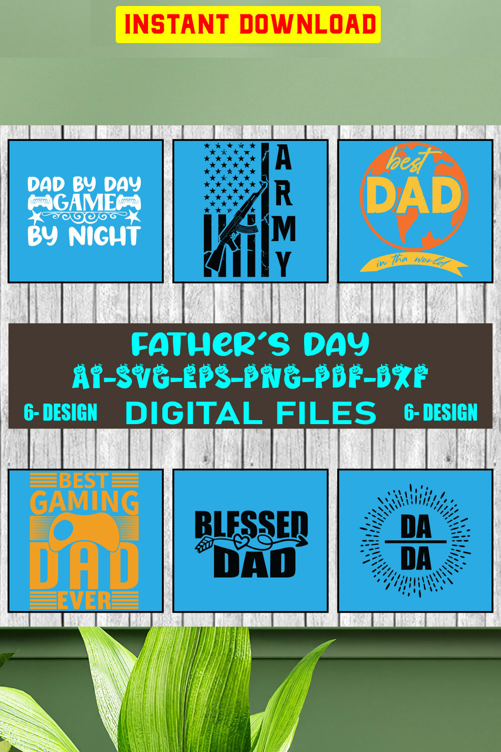 Dad Svg Bundle, Father's Day Svg Bundle, Dad Quotes Svg Bundle Vol-02 pinterest preview image.