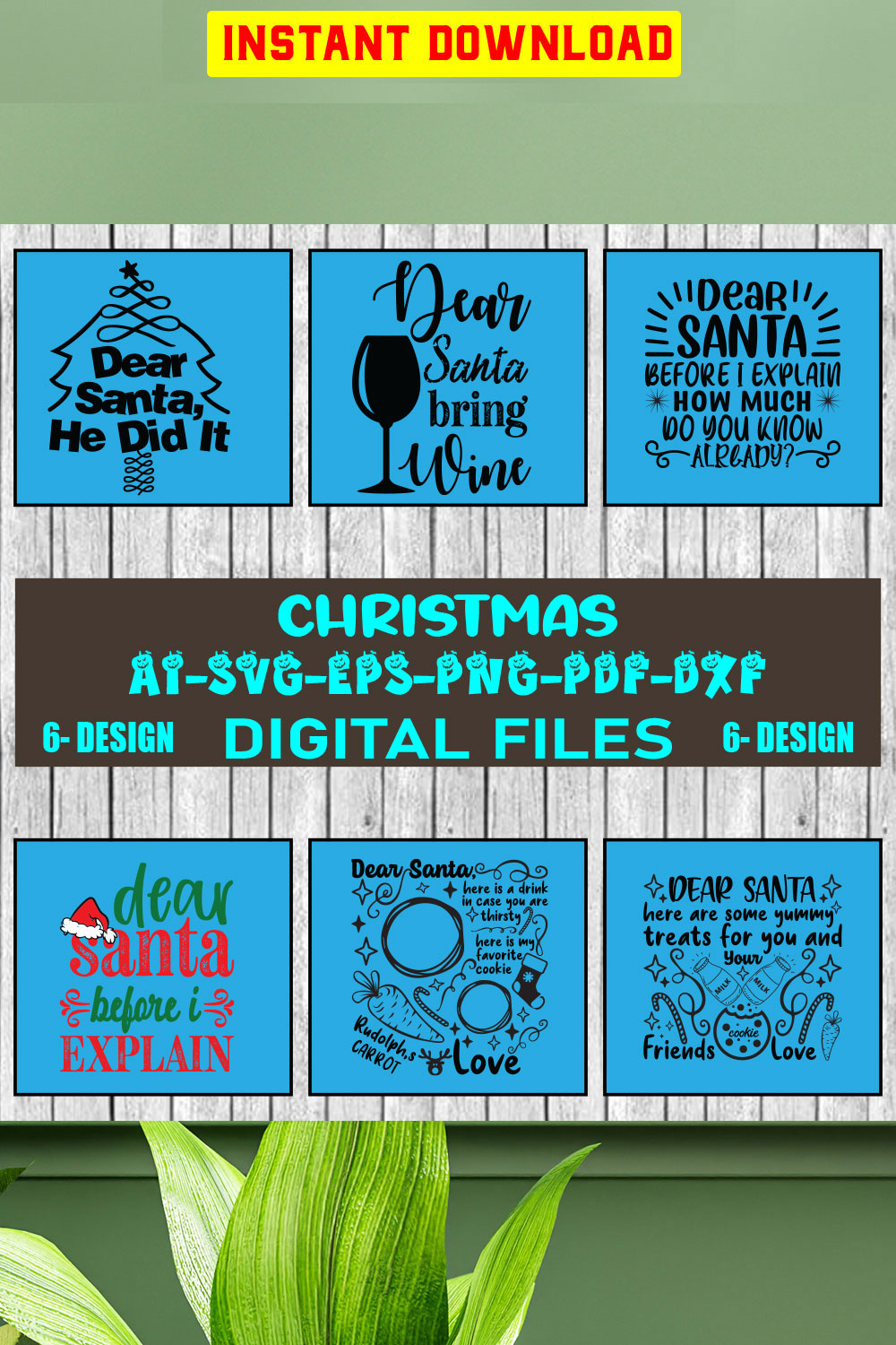 Christmas SVG Design Bundle Vol-40 pinterest preview image.