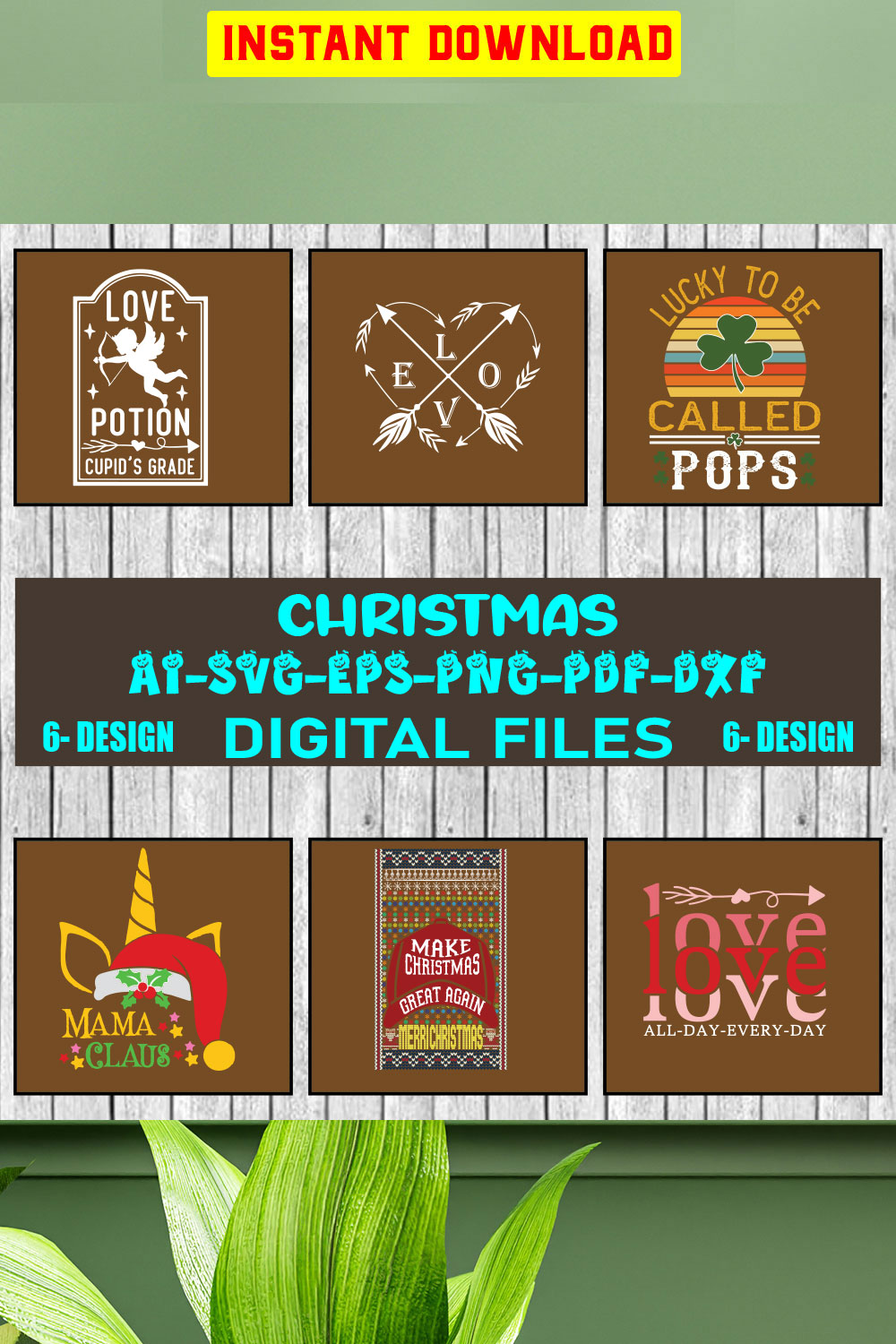 Christmas SVG Design Bundle Vol-17 pinterest preview image.