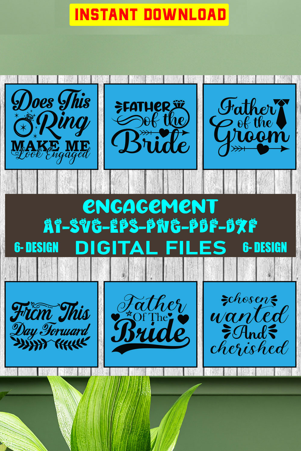 Engagement SVG Design Bundle Vol-04 pinterest preview image.