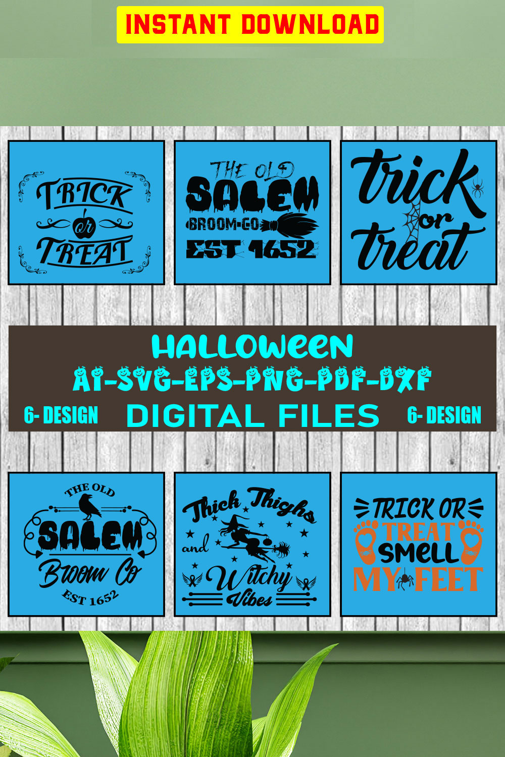 Halloween SVG Design Bundle Vol-07 pinterest preview image.