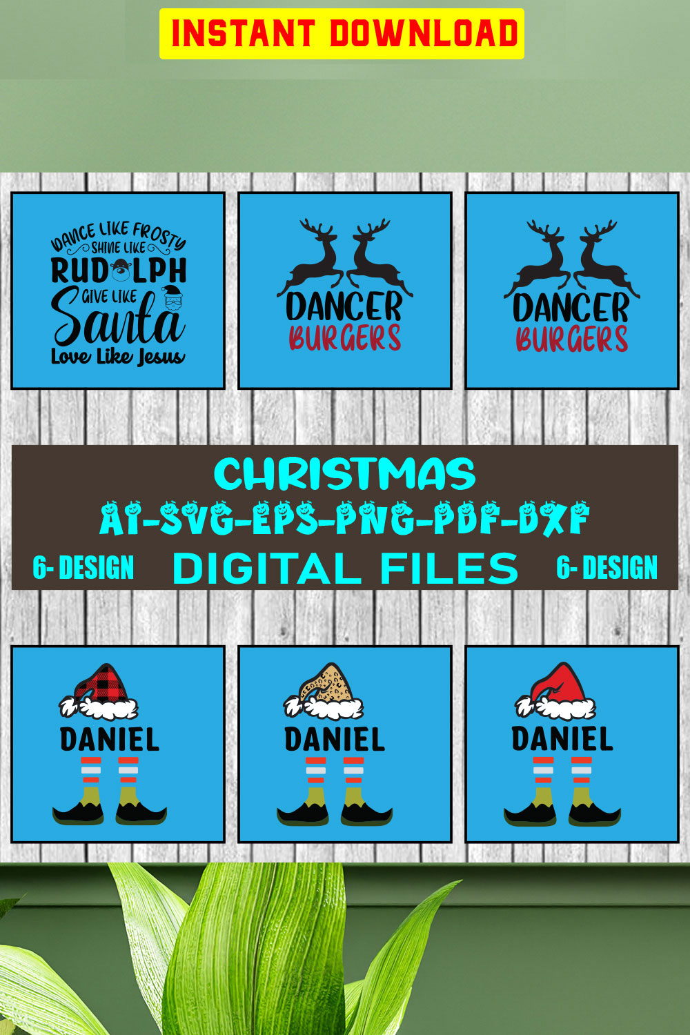 Christmas SVG Design Bundle Vol-36 pinterest preview image.