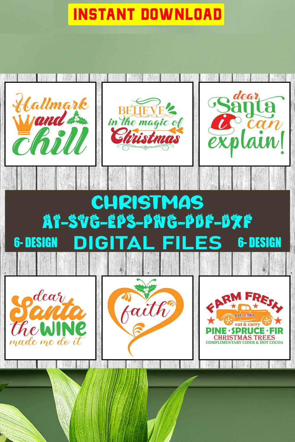 Christmas SVG Bundle Merry Christmas Svg Christmas Svg Christmas Ornaments svg Winter Svg Funny Christmas Bundle svg Vol-33 pinterest preview image.