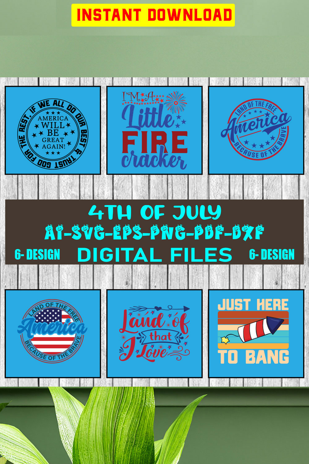 4th of july svg bundle, Fourth Of July Svg, 4th Of July Svg, America Svg, Vol-13 pinterest preview image.