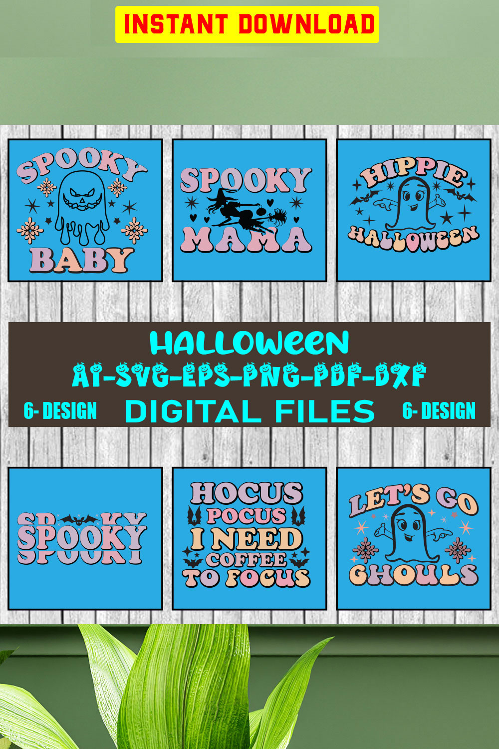 Halloween SVG Design Bundle Vol-31 pinterest preview image.
