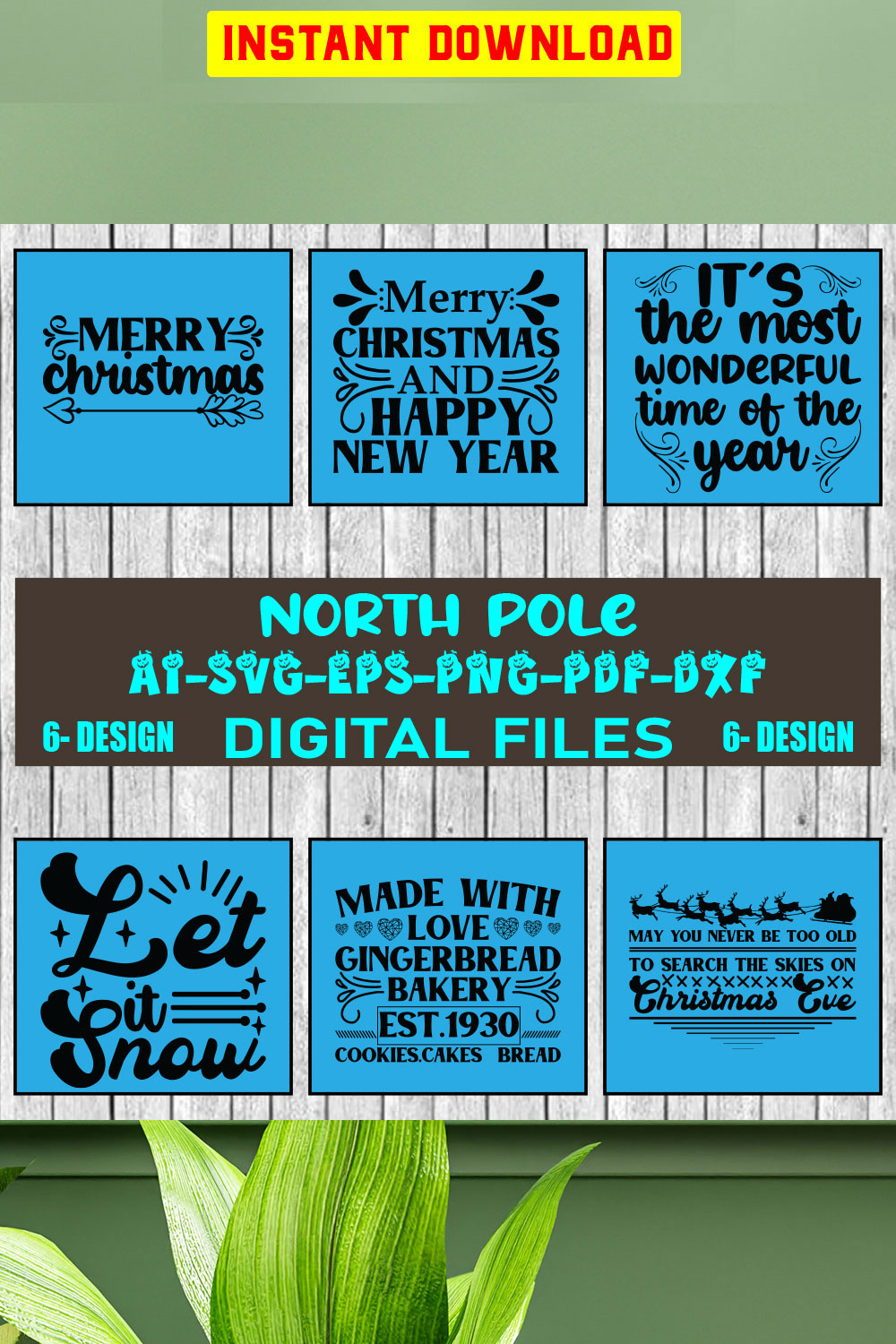 North Pole Bundle SVG Files Vol-02 pinterest preview image.