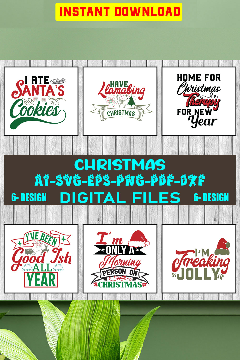 Christmas SVG Bundle Merry Christmas Svg Christmas Svg Christmas Ornaments svg Winter Svg Funny Christmas Bundle svg Vol-41 pinterest preview image.