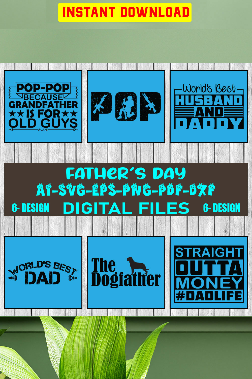 Father Day SVG Design Bundle Vol-05 pinterest preview image.