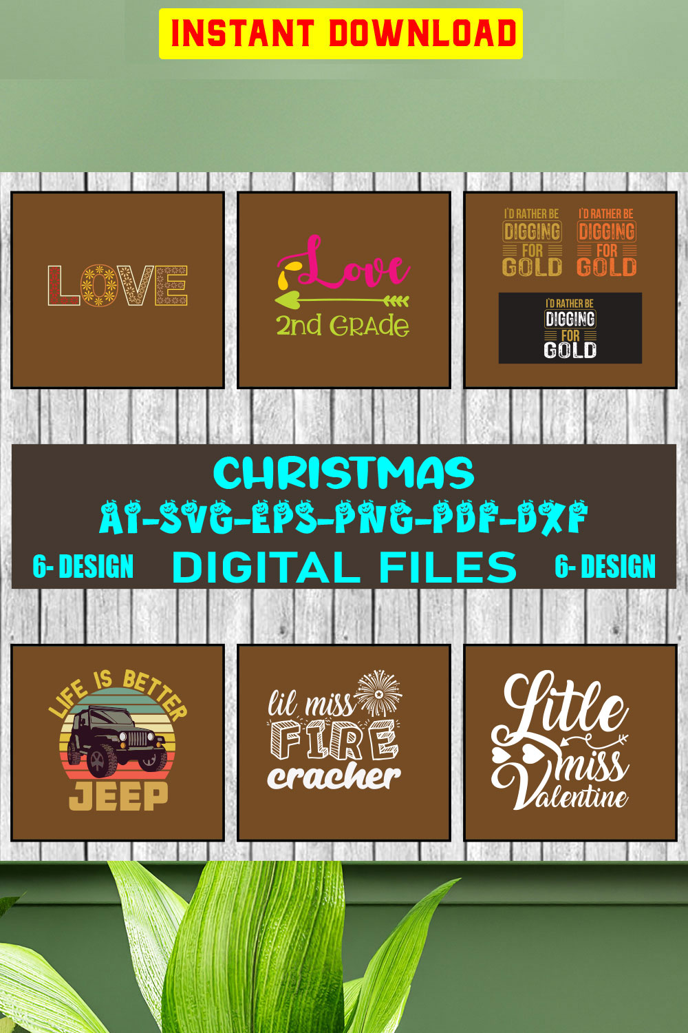 Christmas SVG Design Bundle Vol-16 pinterest preview image.