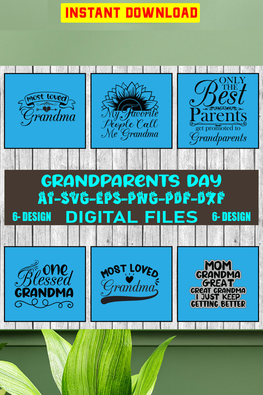 Grandparents Bundle SVG Cut Files, Grandparents Vector Printable Clipart, Grandparents Life Quote Bundle, Grandpa Grandma Life Vol-03 pinterest preview image.