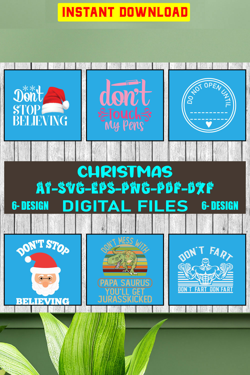 Christmas SVG Design Bundle Vol-08 pinterest preview image.