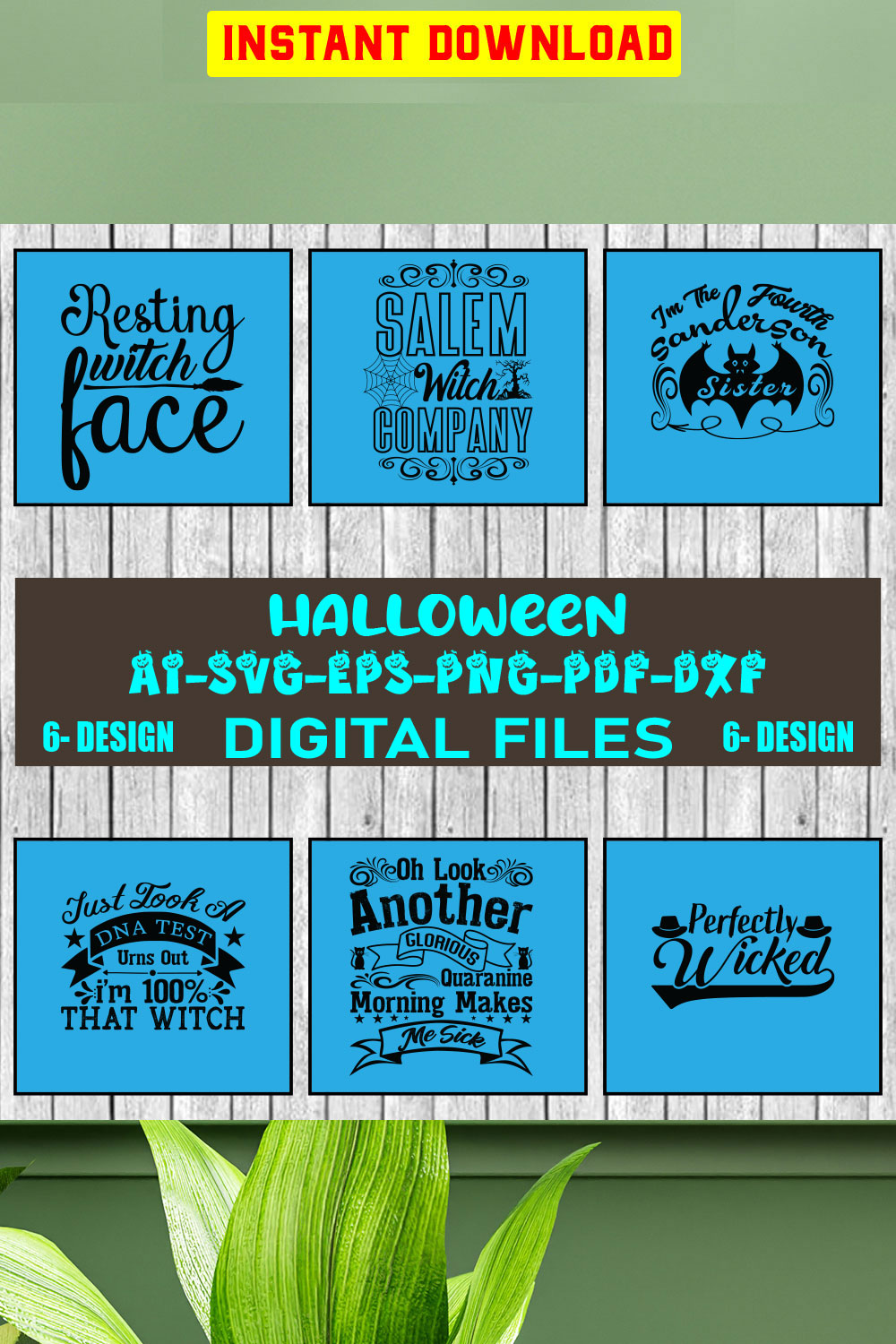 Halloween SVG Design Bundle Vol-25 pinterest preview image.