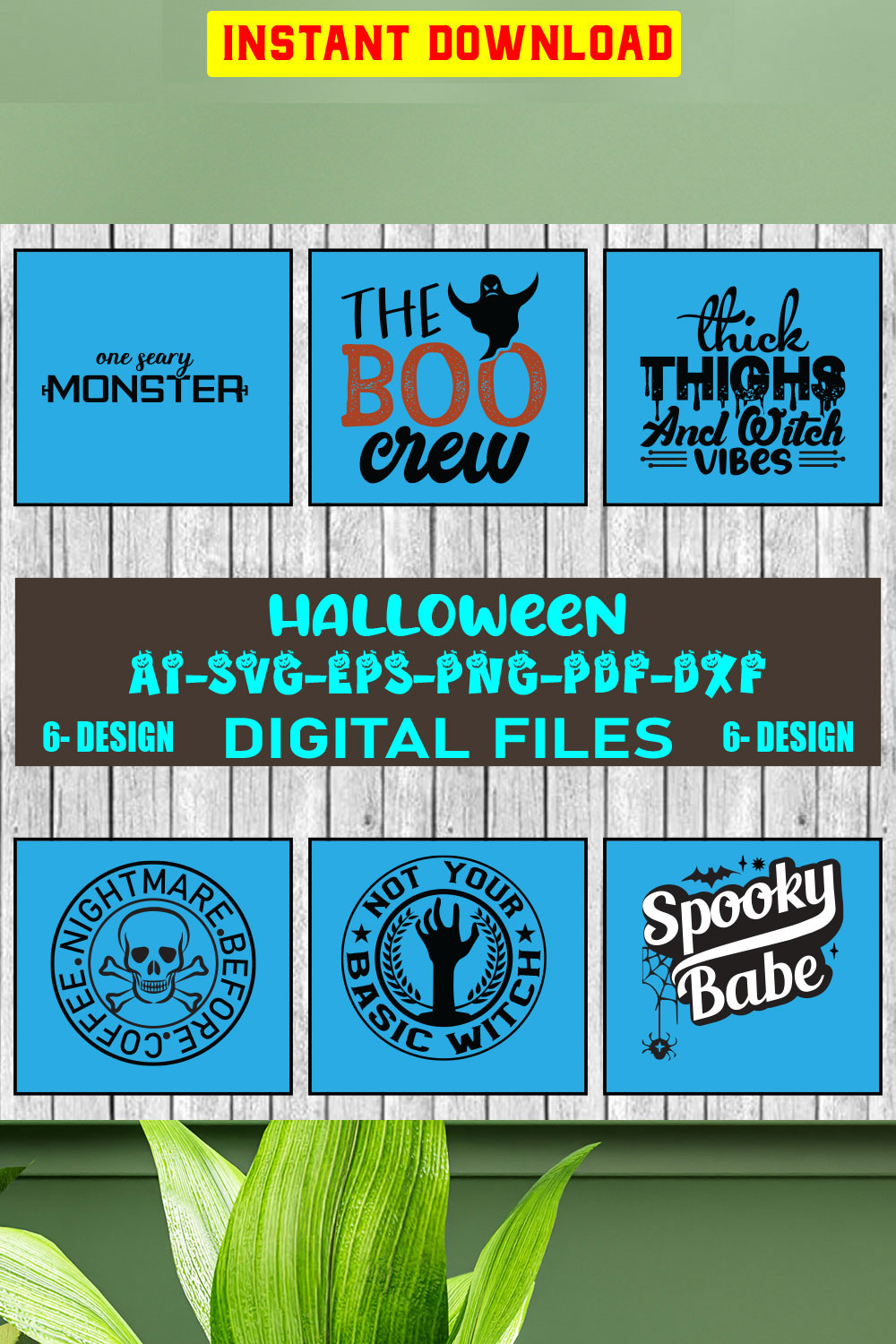 Halloween SVG Design Bundle Vol-20 pinterest preview image.