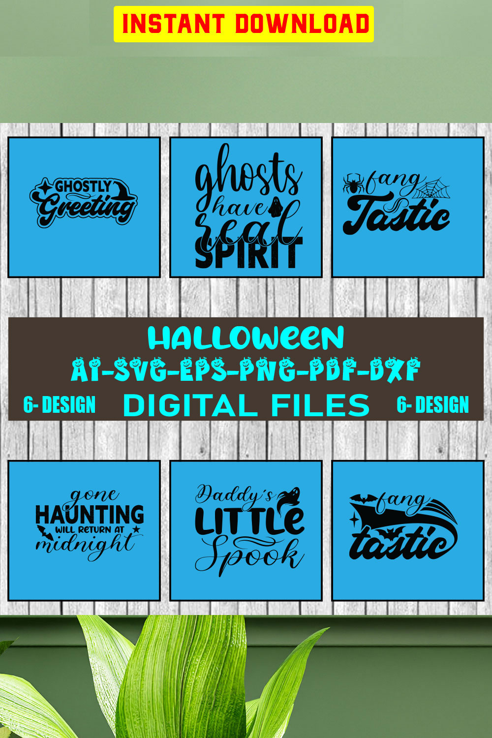 Halloween SVG Design Bundle Vol-36 pinterest preview image.