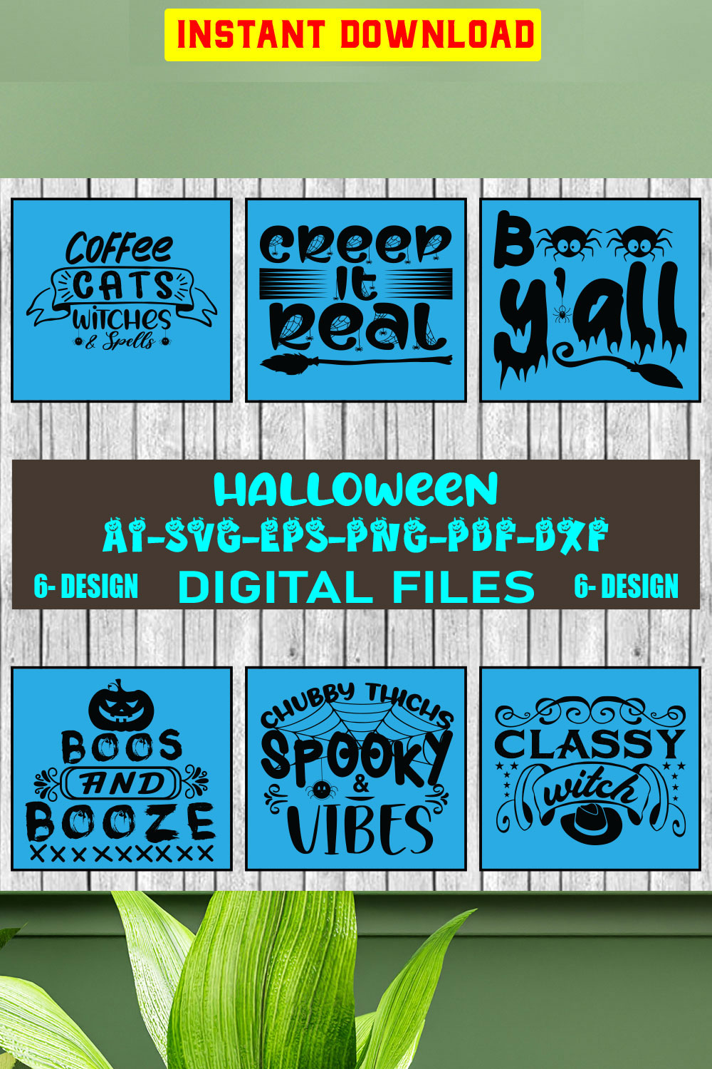 Halloween SVG Design Bundle Vol-22 pinterest preview image.