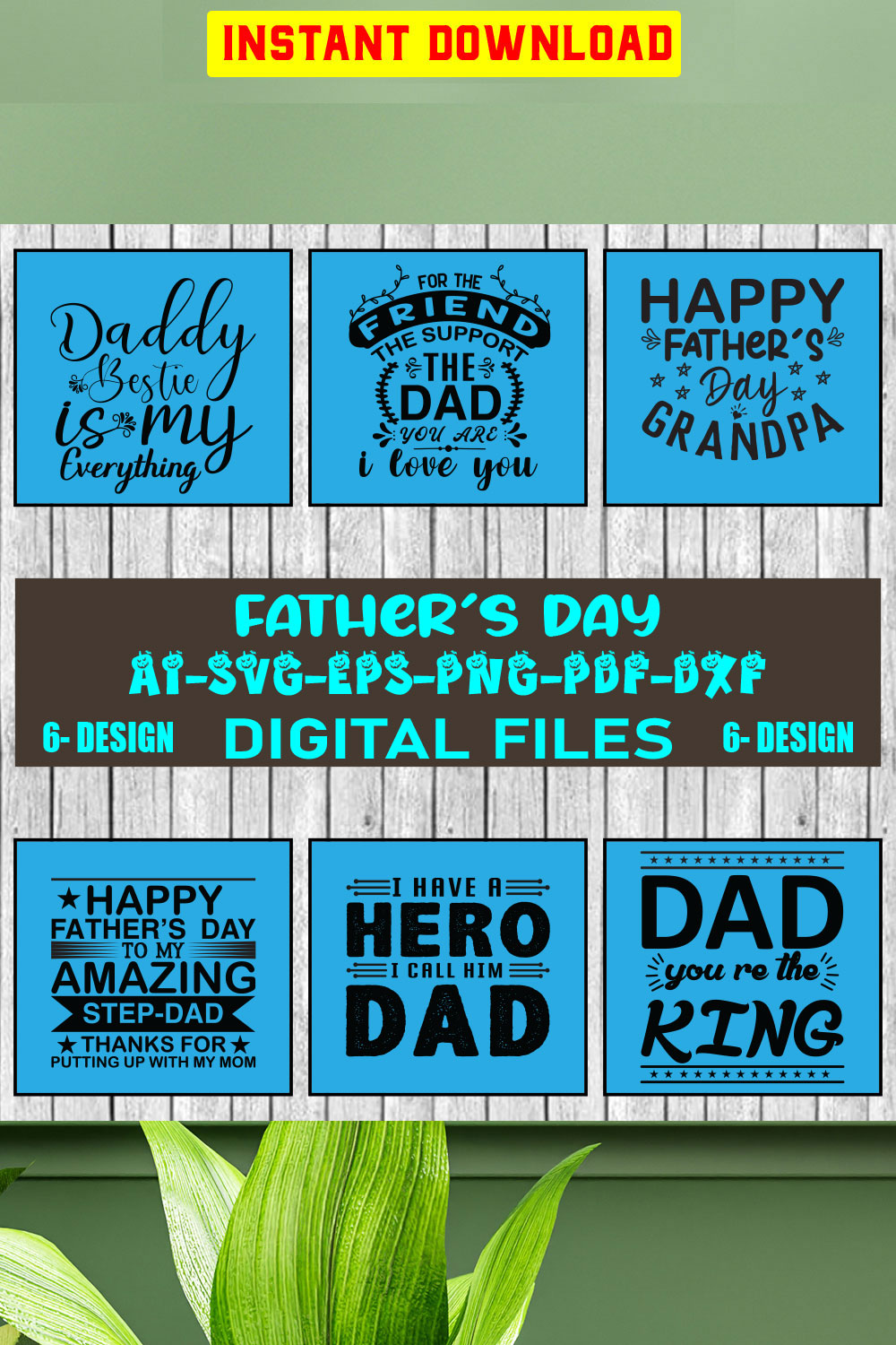 Dad Svg Bundle, Father's Day Svg Bundle, Dad Quotes Svg Bundle Vol-08 pinterest preview image.