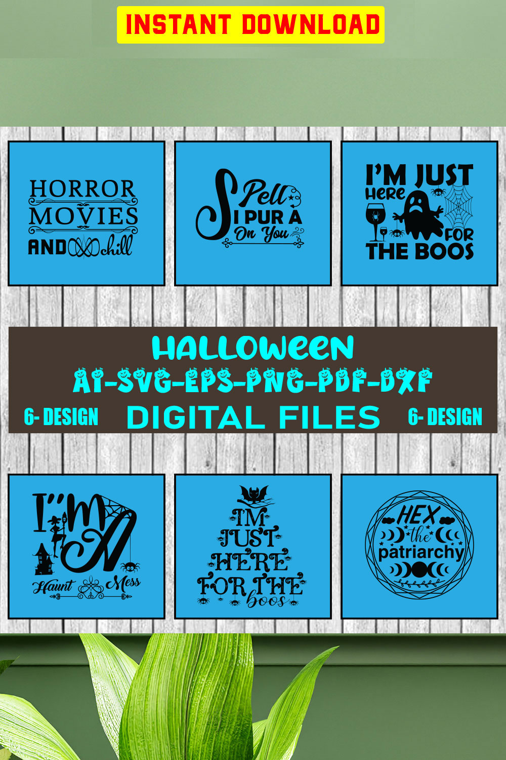 Halloween SVG Design Bundle Vol-24 pinterest preview image.