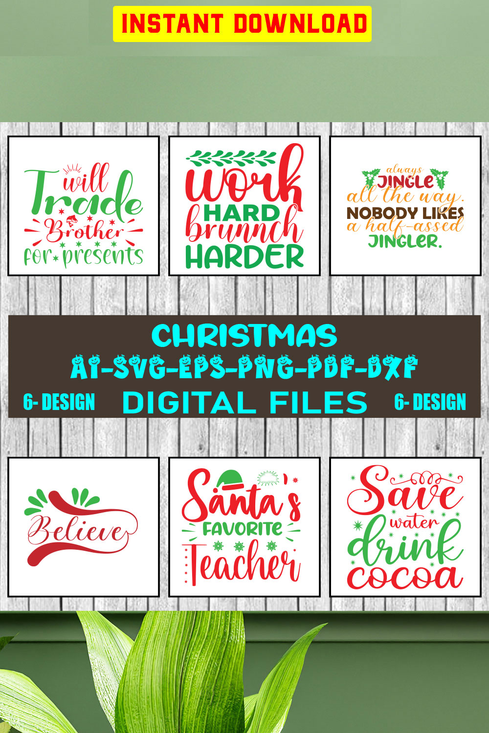 Christmas SVG Bundle Merry Christmas Svg Christmas Svg Christmas Ornaments svg Winter Svg Funny Christmas Bundle svg Vol-32 pinterest preview image.