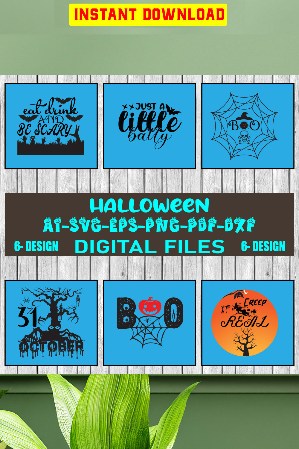 Halloween SVG Design Bundle Vol-11 pinterest preview image.