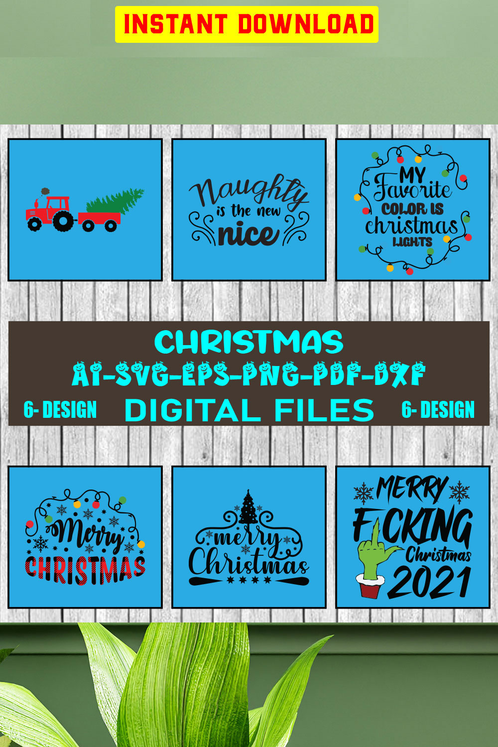 Christmas SVG Bundle Merry Christmas Svg Christmas Svg Christmas Ornaments svg Winter Svg Funny Christmas Bundle svg Vol-16 pinterest preview image.